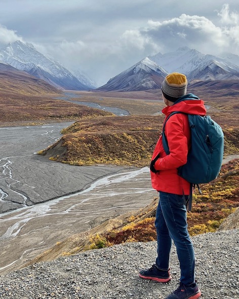 Debbie Huntzinger taking in Denali NP