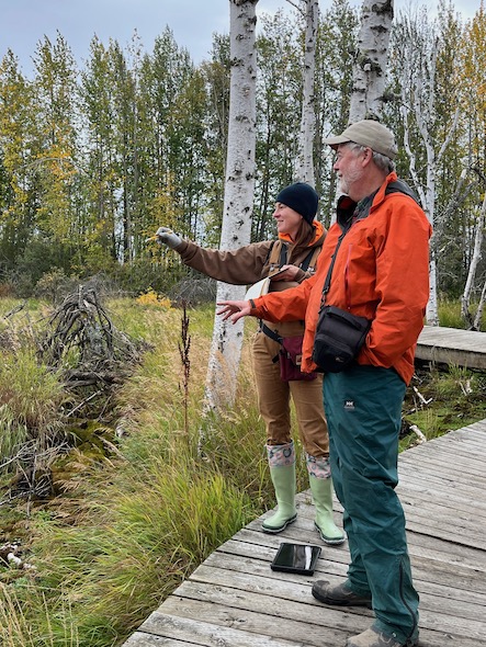 Kevin Schaefer and Lisa Thompson at Creamers Field, AK