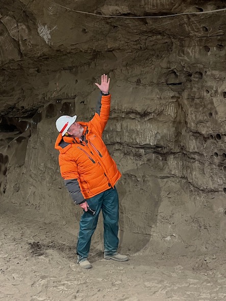 Kevin Schaefer in CRREL Permafrost Tunnel
